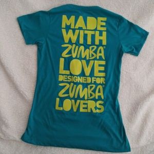 Blue Zumba Shirt Size L/XL